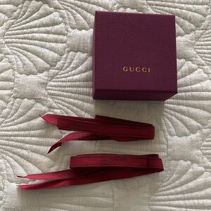 Gucci box two Gucci ribbons
